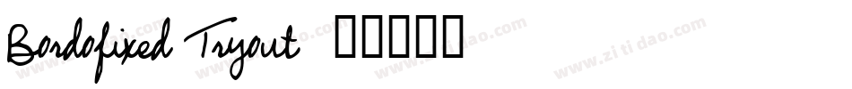 Bordofixed Tryout字体转换